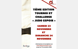 11e EDITION DU CHALLENGE  JUDO ESPOIR  - COMBATS ADULTES